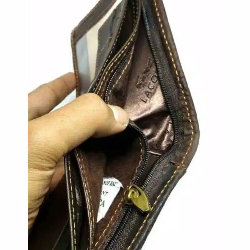 DOMPET KULIT PRIA ASLI DUBLE RESLETING RED TAB LEVIS