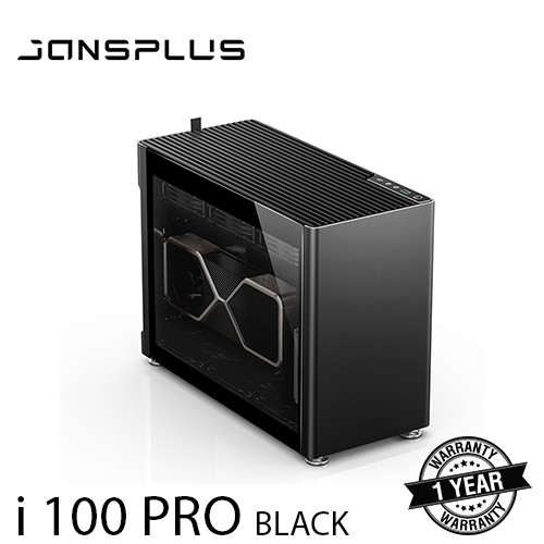 JONSPLUS ALUMINUM ITX CASE i100 PRO GLASS MINI ITX BLACK CASING