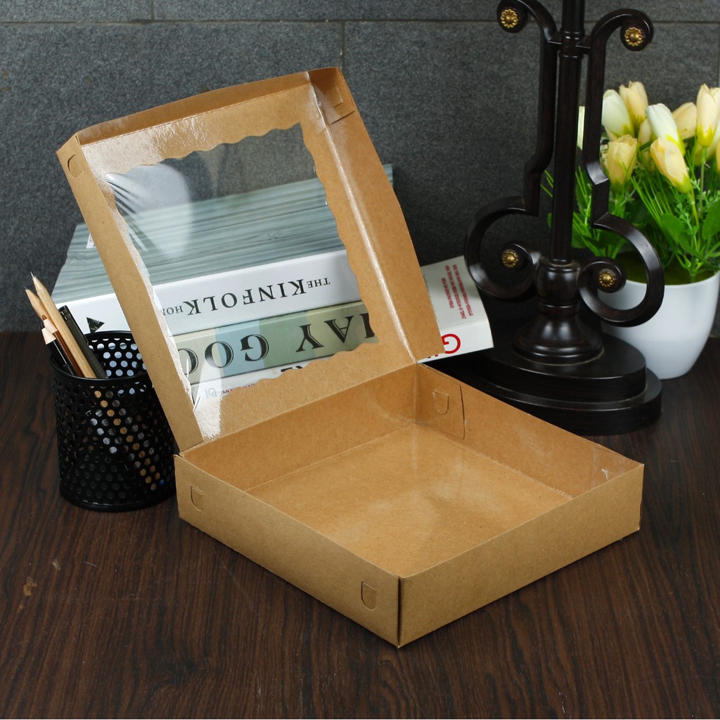 Dus brownies/kue Kraft 350 Laminasi  Uk. 22x22x5 cm-1