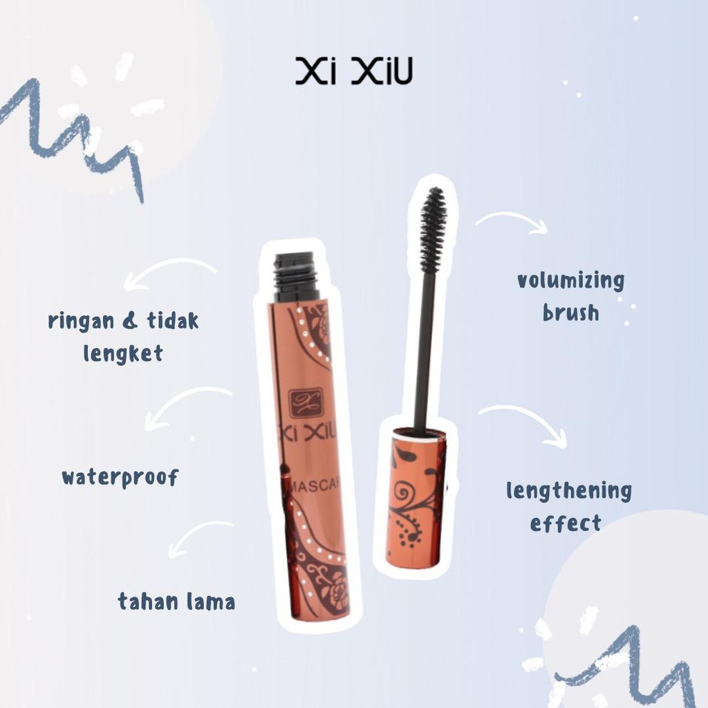 ❤ RATU ❤  Xi Xiu Divine | Lovely | Black Mascara Eyeliner Pen 2in1 Waterproof Volumizing BPOM✔️