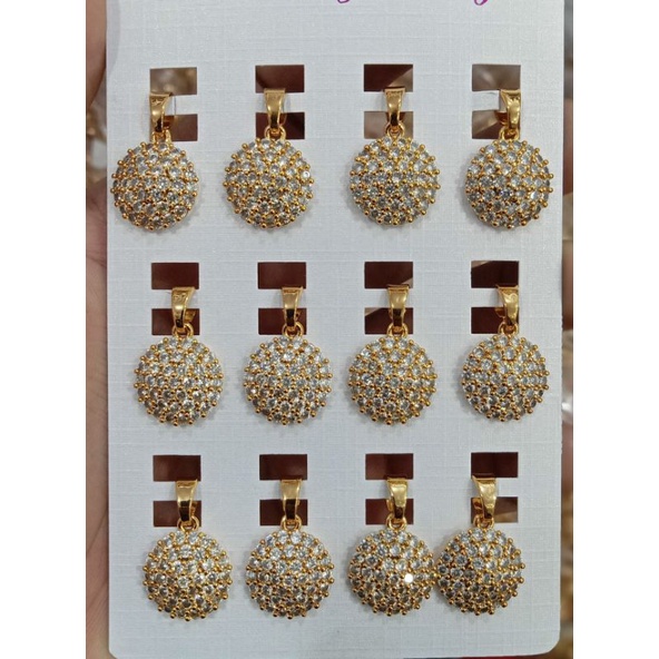 XC0012.Liontin xuping wanita berlapis emas dengan mata zircon.