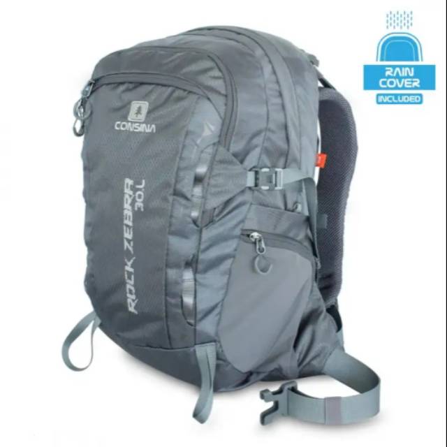 Backpack Daypack Tas Ransel Consina Rock Zebra Grey Original Resmi Tas Hiking Tracking Consina