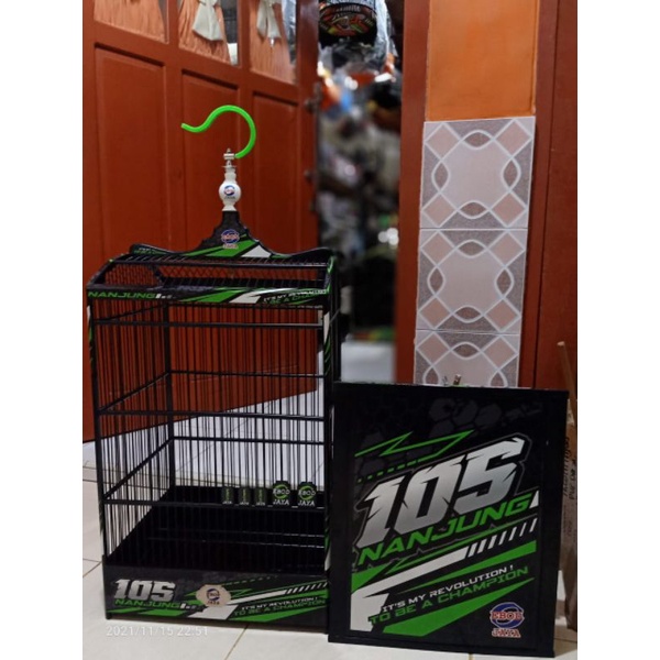 Sangkar kotak  kayu Ebod decal..Nanjung..ronggolawe terbaru