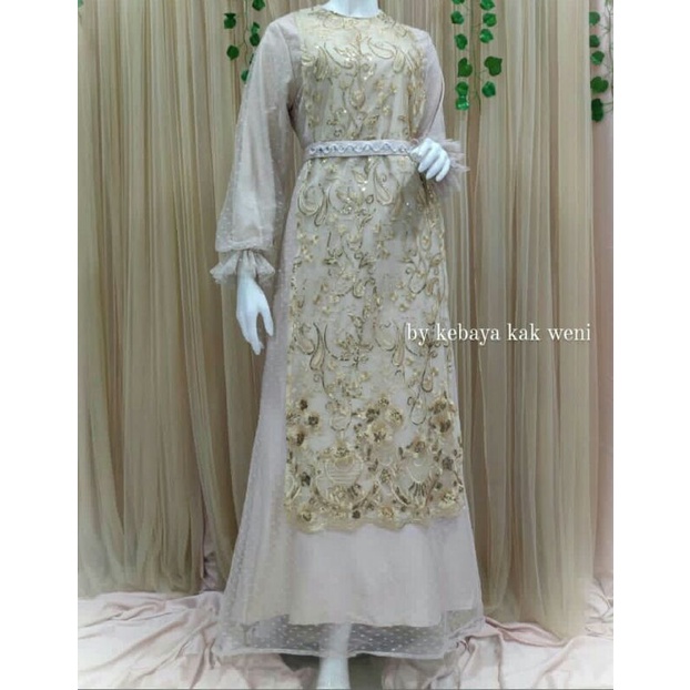 DRESS GAMIS BRUKAT MISCHA GOLD