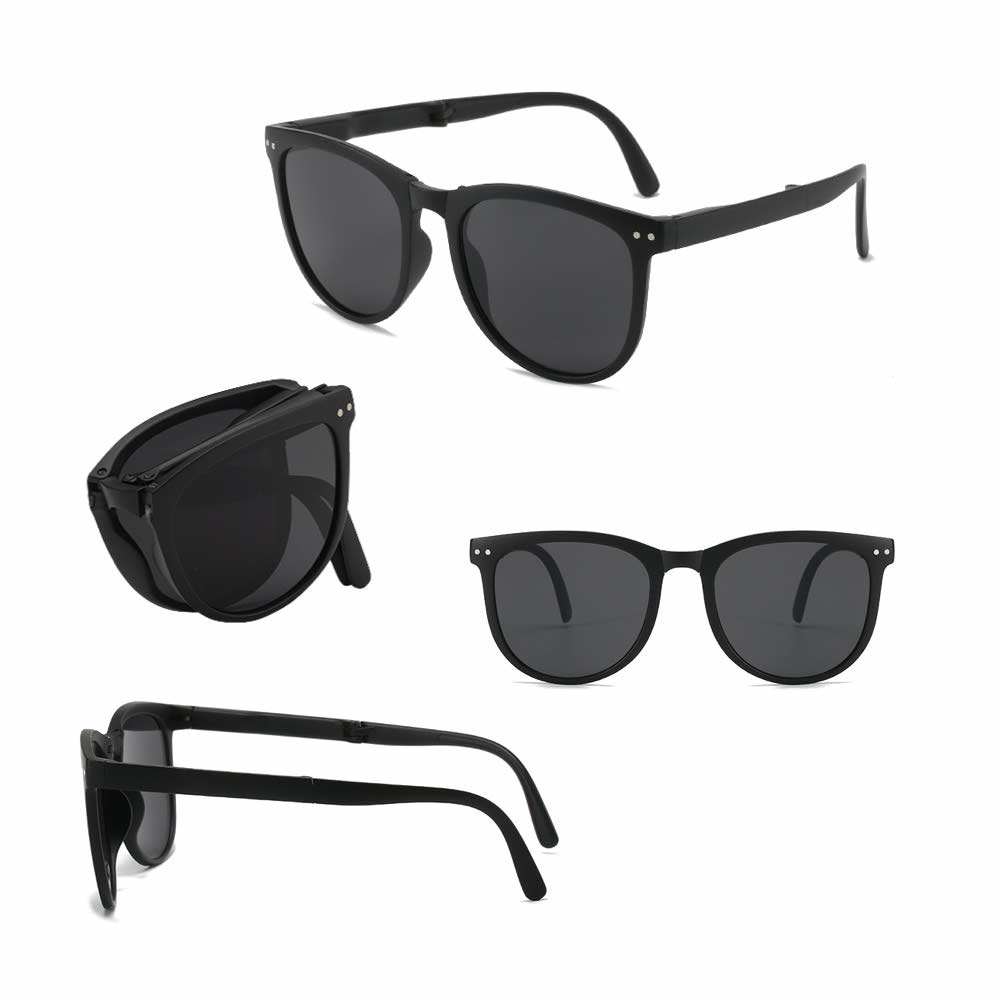 Kacamata Lipat [ Hitam ] UV400 - Anti Radiasi - Sunglasses Pria &amp; Wanita Korea - HM8092