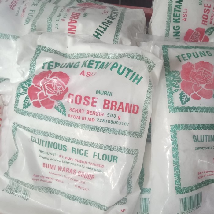 Rose brand tepung ketan putih 500gr/pcs