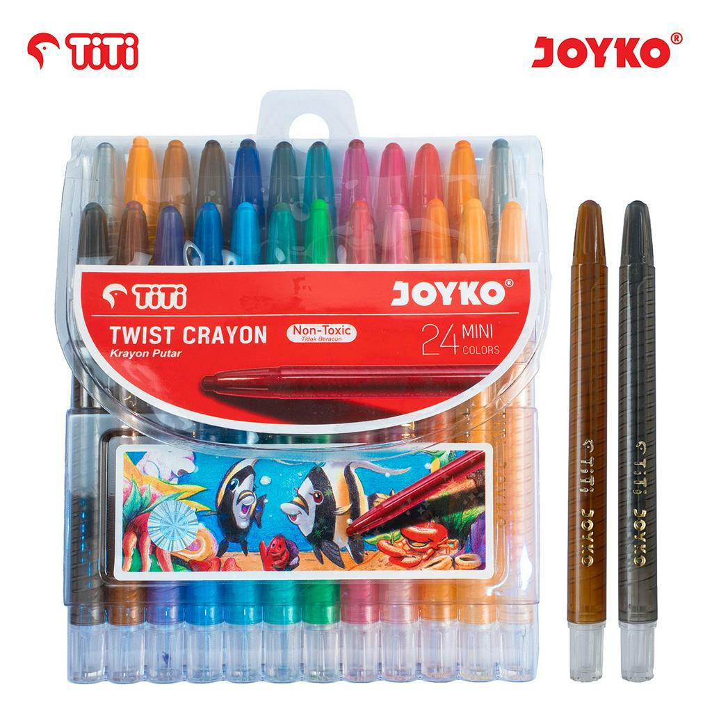 

Twist Crayon Krayon Putar Joyko TiTi TWCR-24MINI 24 Warna Colors