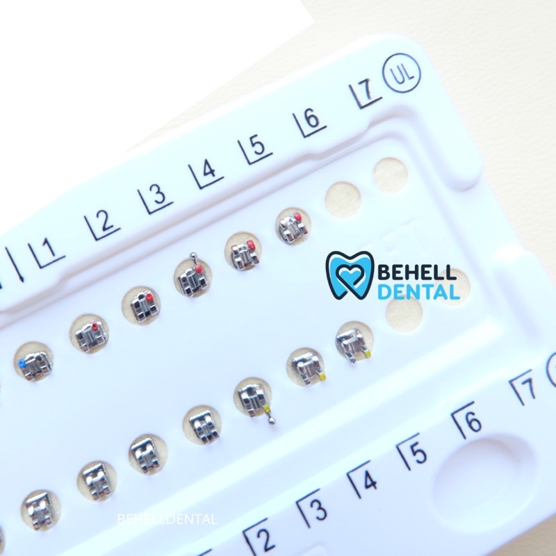 BRACKET BEHEL GIGI PERAWATAN ORTHO METAL ROTH WITH HOOK ON 3 // Kawat Dental Comfort Usa Original // Braket Breket Mim Metalic Perbaikan Gigi Ori Mengkilap