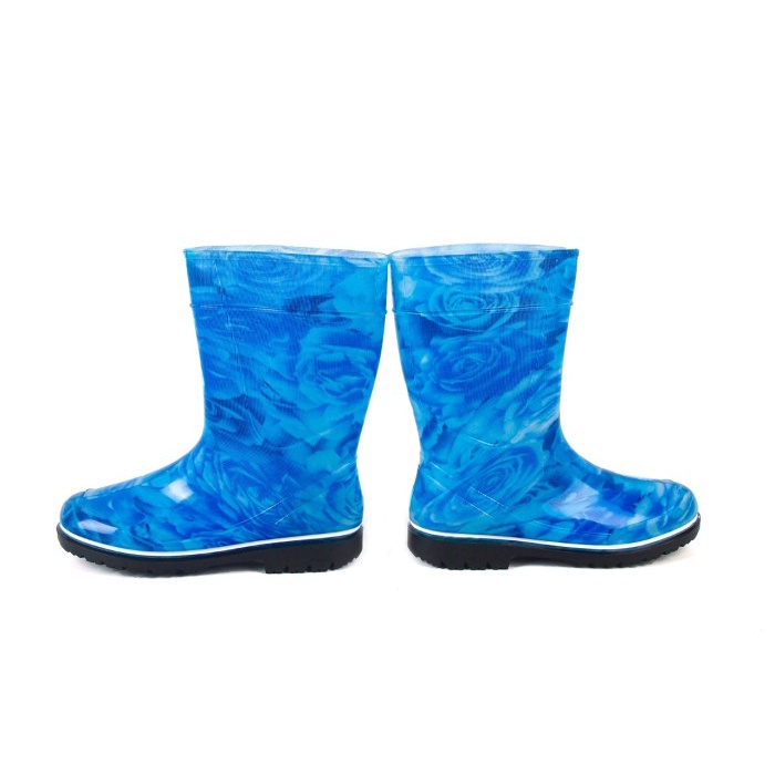 Sepatu Boot Anak AP BOOTS 2012 Fresh Blue Rose - Sepatu Boot Karet
