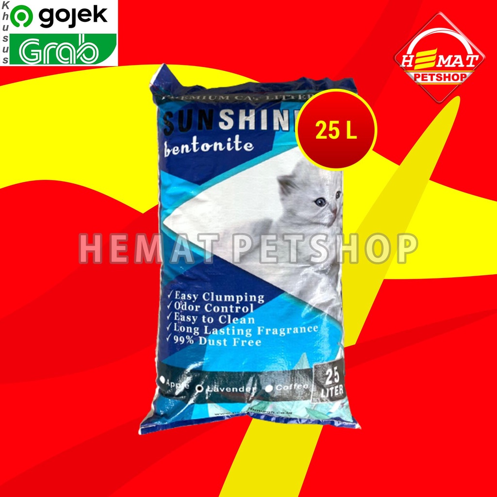 GOSEND Pasir Kucing Gumpal Wangi Clumping Sunshine Bentonite 25 Litter