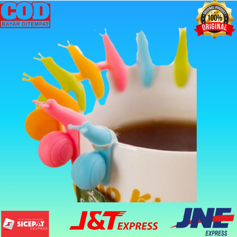 

ほPALING LARIS【 Cute Snail Shape Silicone Tea Bag Holder - Hijau Stabilo —249 Š
