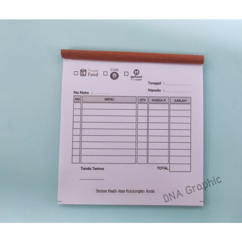 NOTA MAKANAN  UKURAN MINI