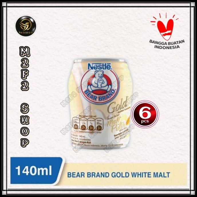 

[COD] Susu Bear Brand White Malt - 140 ml (Harga 6 Pcs) [COD]