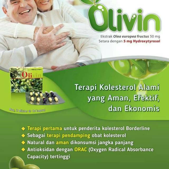 OLIVIN, suplemen herbal dari buah zaitun untuk kolesterol dan daya tahan tubuh
