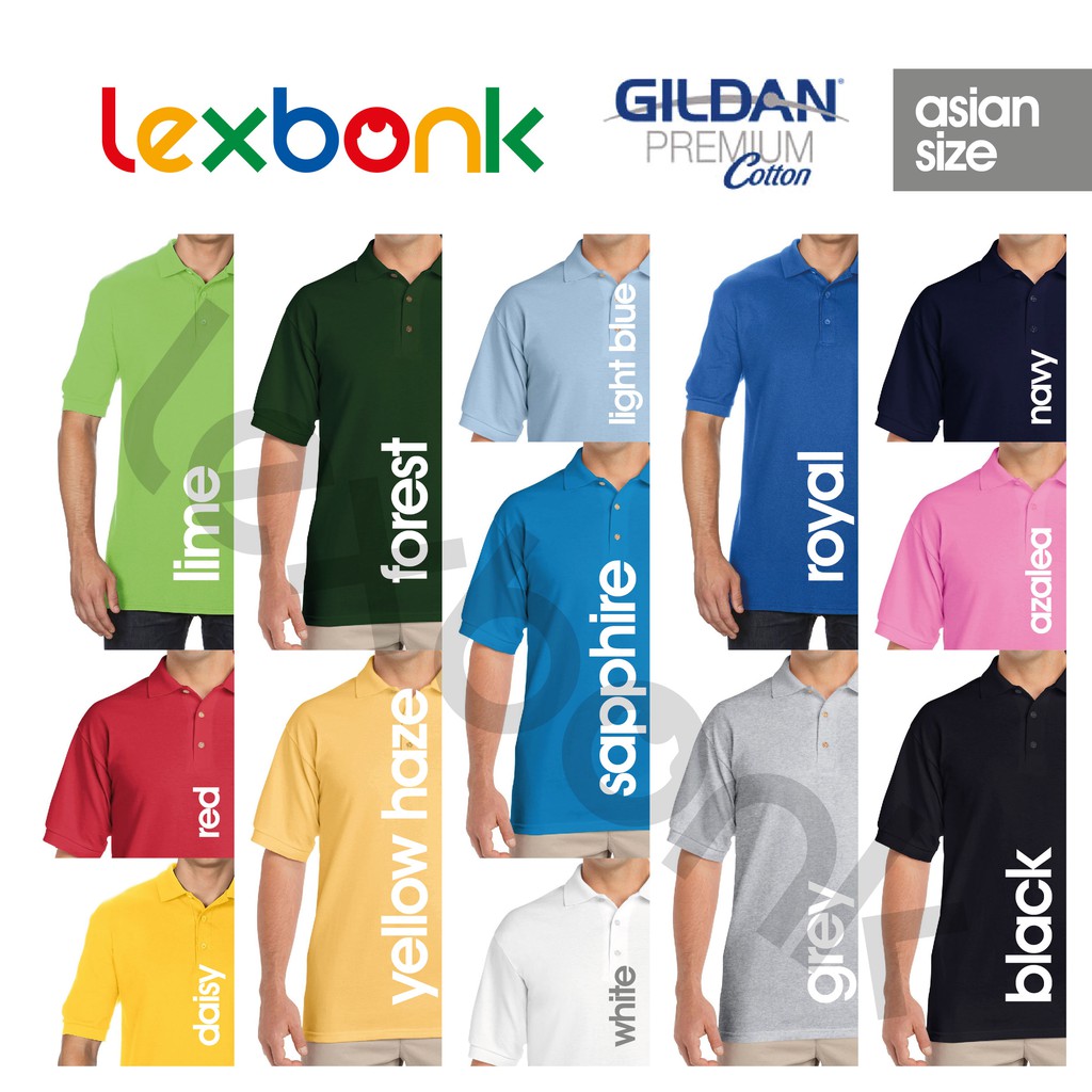  Kaos  Polo  GILDAN Sport  Shirt Premium Cotton 83800 Shopee 