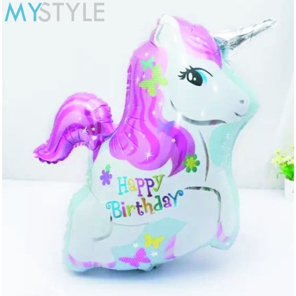 BALON FOIL UNICORN HBD FOIL HAPPY BIRTHDAY BALON FOIL PESTA MURAH