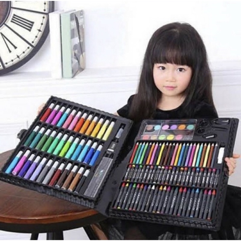 ALAT MENGWARNAIN SET CRAYON COLOURING SET 150PCS / PENSIL WARNA SET 150PCS - BENUA DUNIA