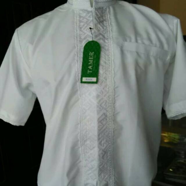 Fashion pria Baju muslim koko TAMER ROYCE PUTIH