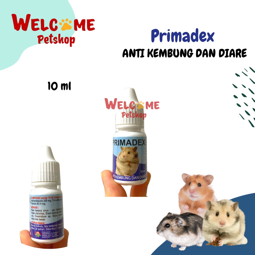 Primadex Obat Hamster Anti Kembung Diare Mencret 10ml