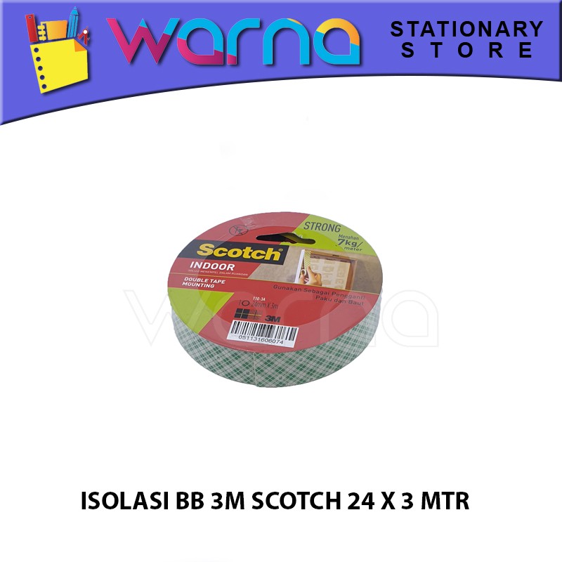 

ISOLASI BB 3M SCOTCH 24 X 3 MTR MOUNTING FOAM TAPE