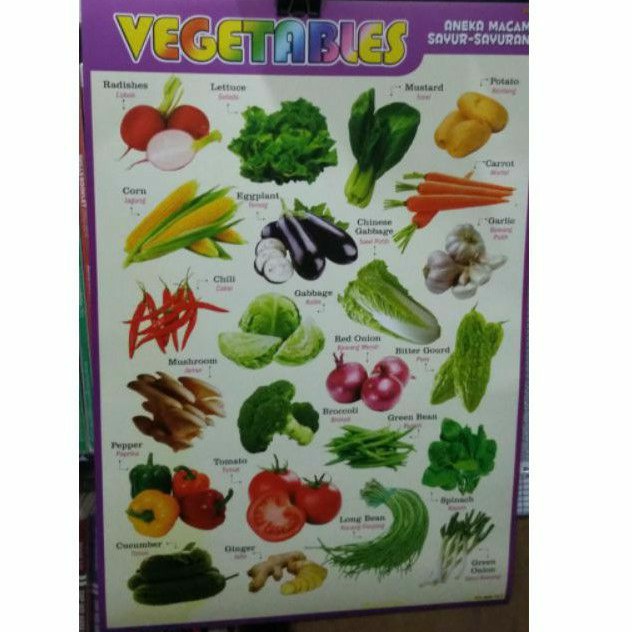 Poster edisi sayur+ bahasa inggris