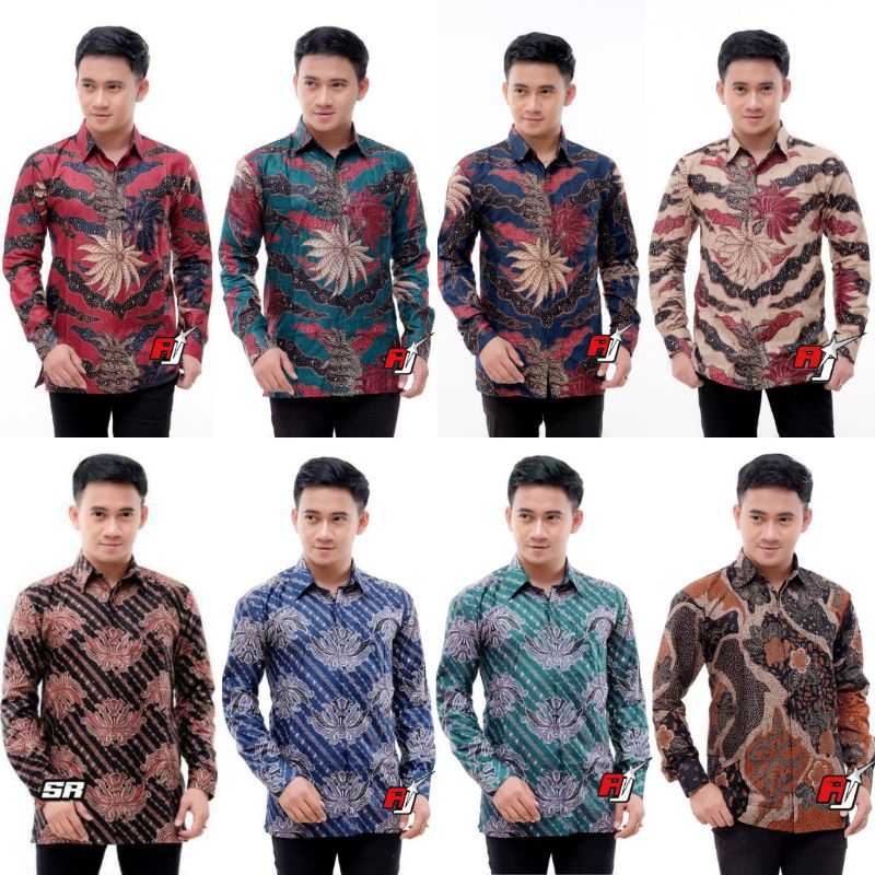 KEMEJA BATIK LENGAN PANJANG size S M L XL XXL XXXL KEMEJA BATIK PRIA KANTORAN DLL