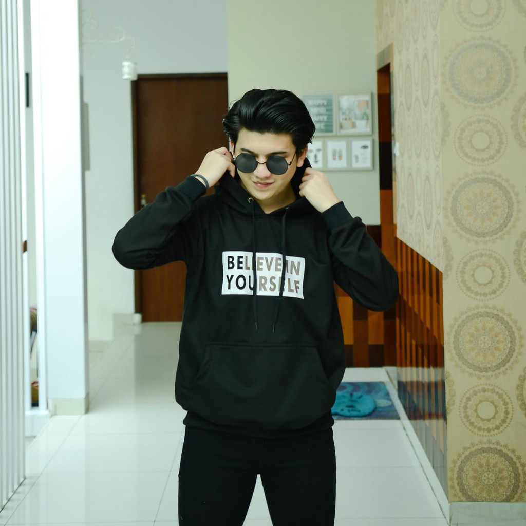 Believe in Your Self/ hoodie wanita tebal