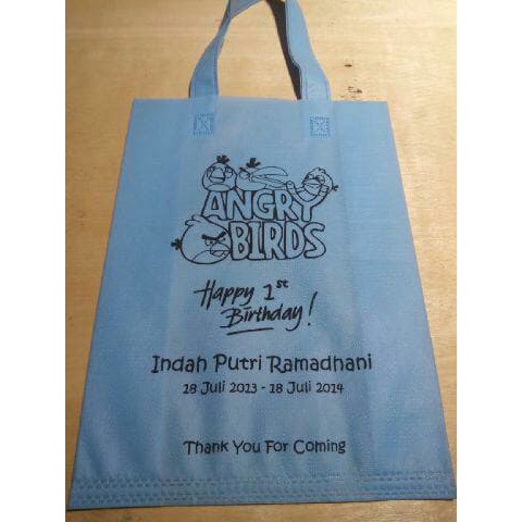 

Dijual goodiebag kntong spunbond sablon custom Diskon