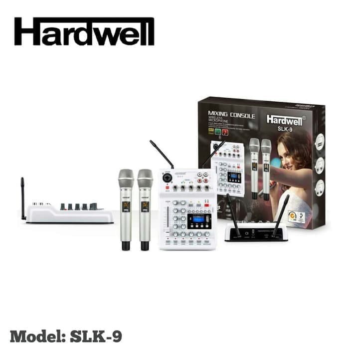 Mixer + 2 Mic Wireless Hardwell SLK-9