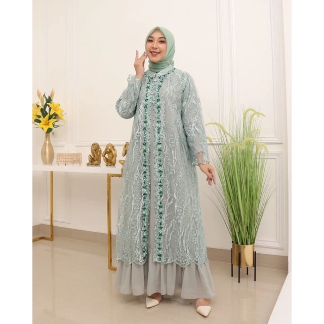BELANCA Dress - Gamis Pesta - Dress Seragam Pesta - Dress Bridesmaid - Gamis Mewah - Brukat Pesta - 