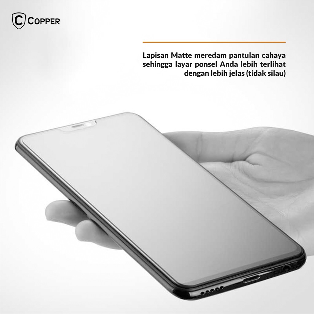 Samsung A71 - COPPER Tempered Glass Full Glue Anti Glare - Matte