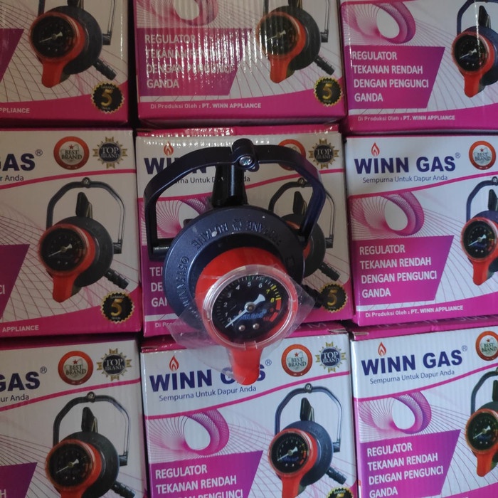 REGULATOR KOMPOR GAS WINN W 900 Triple lock (dengan meteran gas)