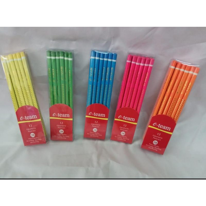

1lsn (12pcs) Pensil 2b murah E-team pensil murah