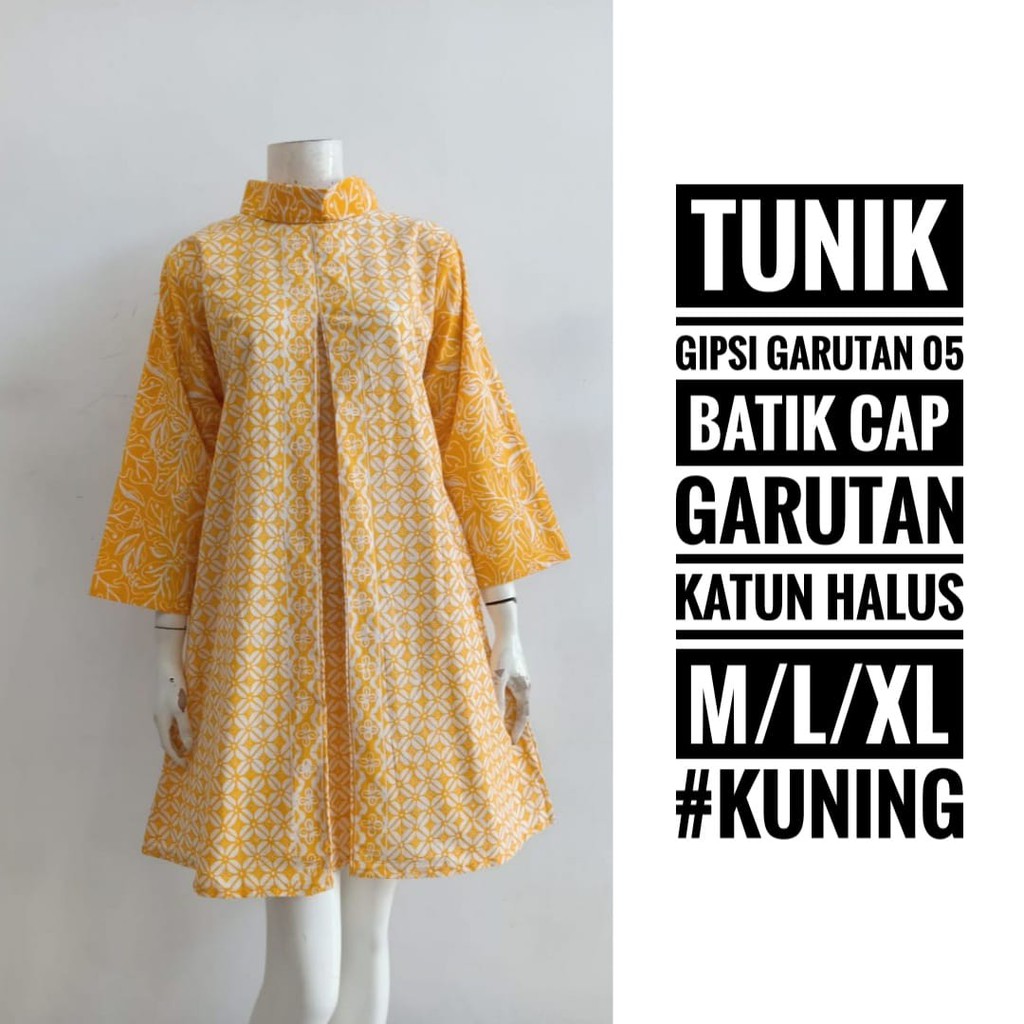 Tunik Batik Gipsi #07 | Atasan Baju Kerja Batik Wanita | Langitjua Batik Solo