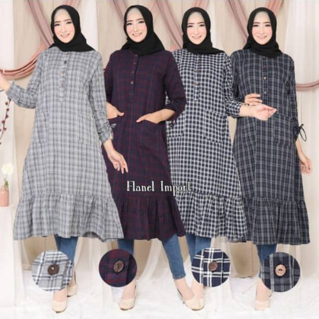 Tunik flanel import