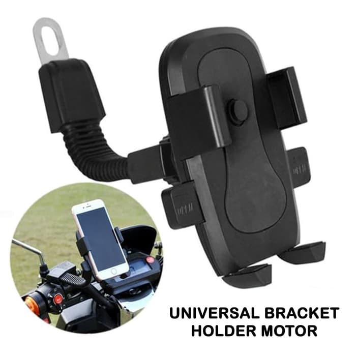 [BISA COD] Holder Hp Handphone Spion Motor Gojek Grab 6.3&quot; Stang Sepeda Holder Motor