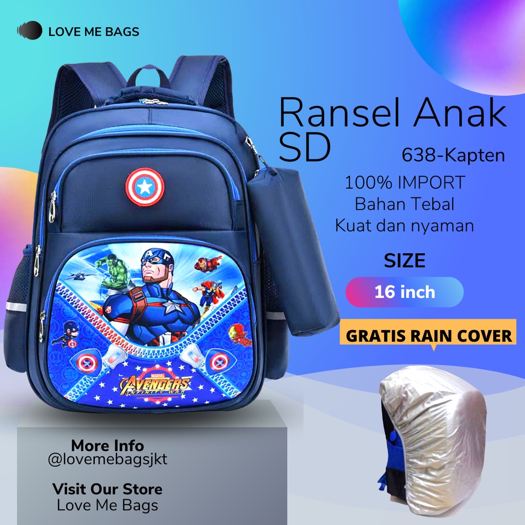 LMB Tas Sekolah Anak Laki Laki Sd Gratis kotak pensil Tas anak laki laki Tas sekolah Fashion anak Tas import Tas sekolah Tas anak Tas ransel anak laki laki Tas anak anak Tas anak karakter Tas sekolah anak laki laki sd import PROMO Tas