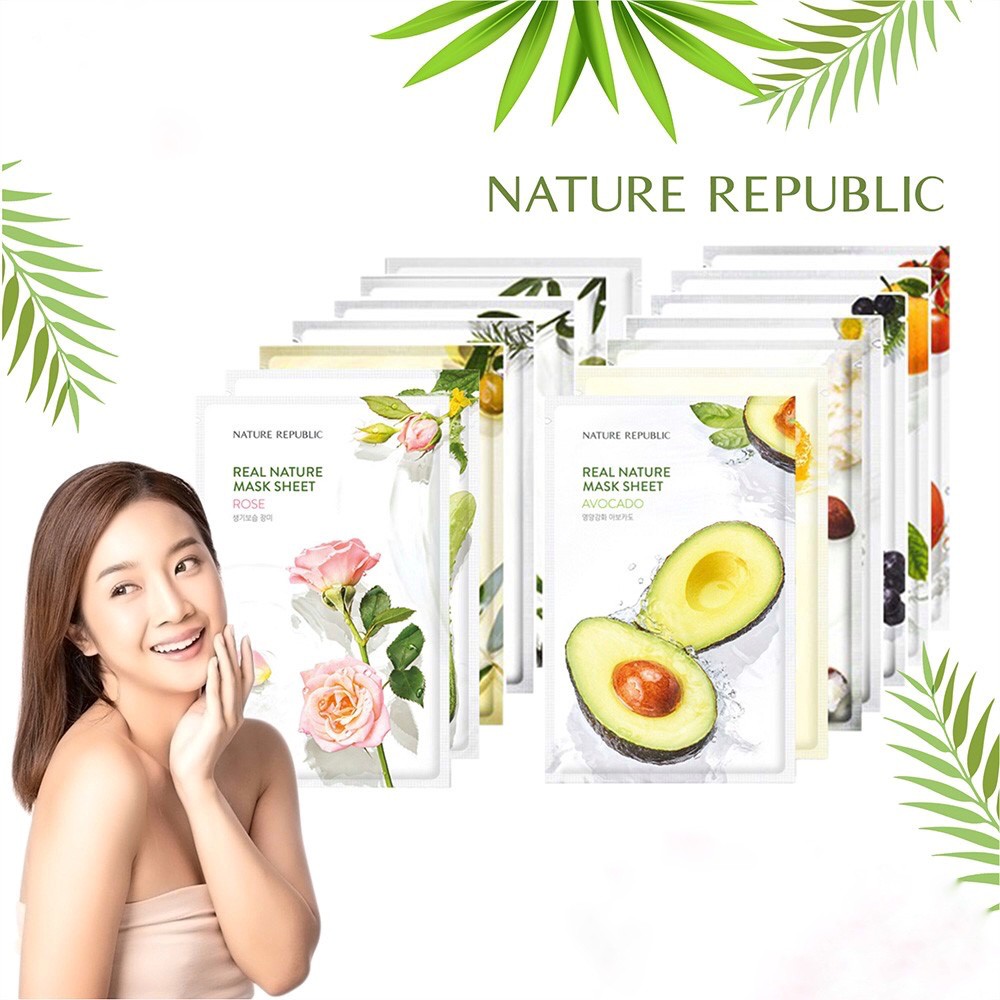 NATURE REPUBLIC SHEET MASK / MASKER WAJAH SKINCARE ORIGINAL