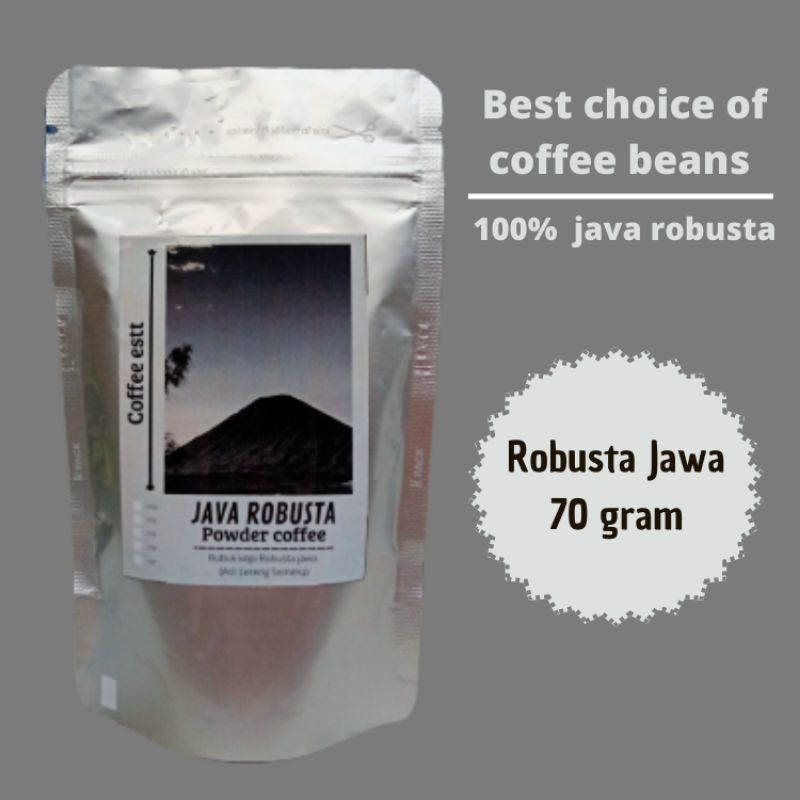 

bubuk kopi robusta 70 gram (Lereng Semeru 800mpdl)