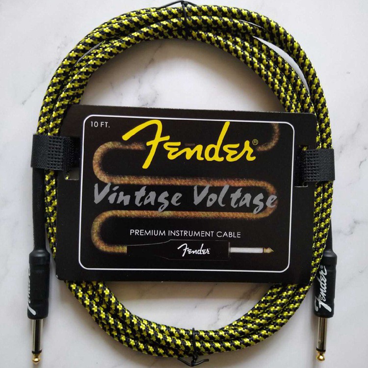 Kabel Jack Fender 3 Meter 6 Meter Vintage Voltage Gitar Dan Bass Kabel Gitar FCL-3M FCL-6Ｍ