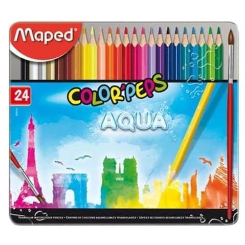 

Maped Water Color Pencils x24 - Metal Box