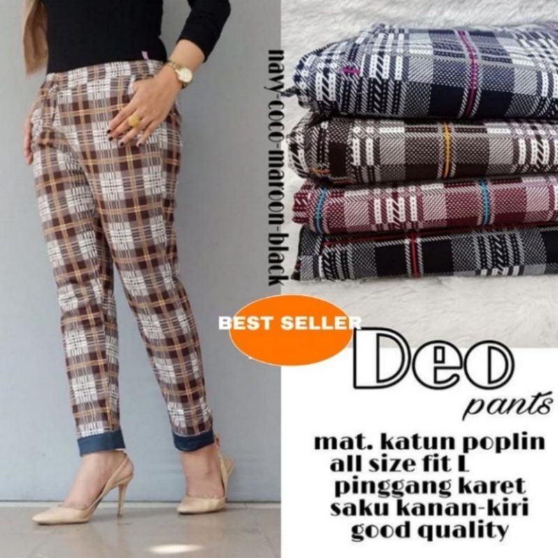 ☄️COD☄️Celana Wanita Premium / Celana Kotak Wanita