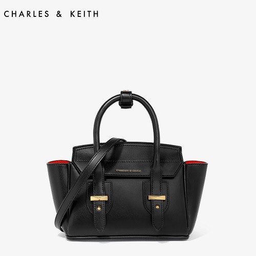 TAS SELEMPANG WANITA CHARLES & KEITH SHOULDER BAG CNK-6028 BLACK ORIGINAL IMPORT BATAM TERMURAH