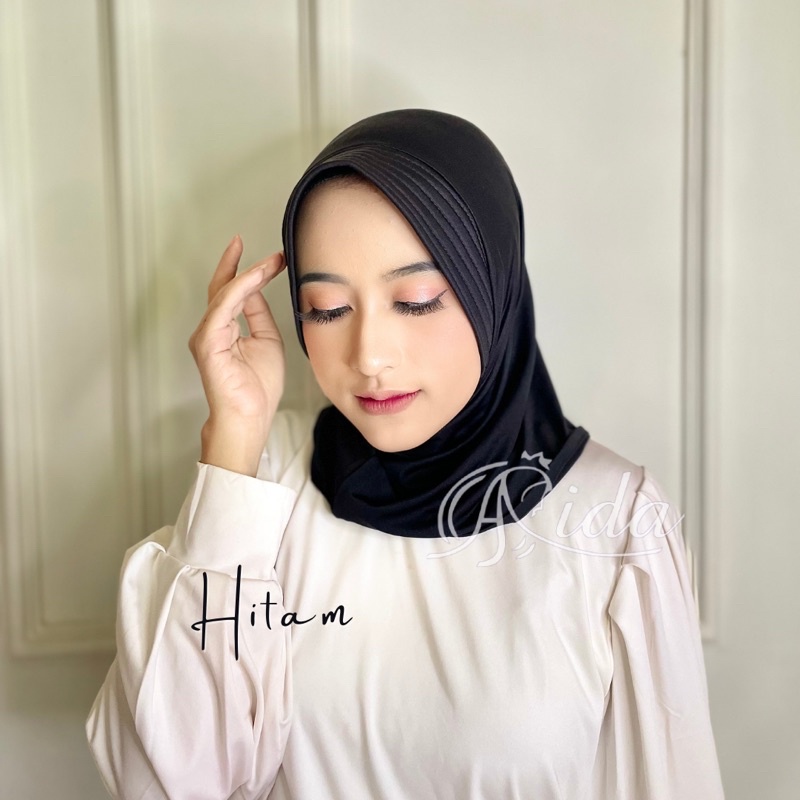 Hijab Sport Volly Premium-Hitam