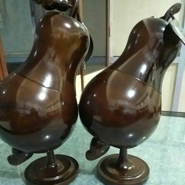 Kerajinan Kayu Toples Bentuk Jambu Monyet Wadah Cemilan