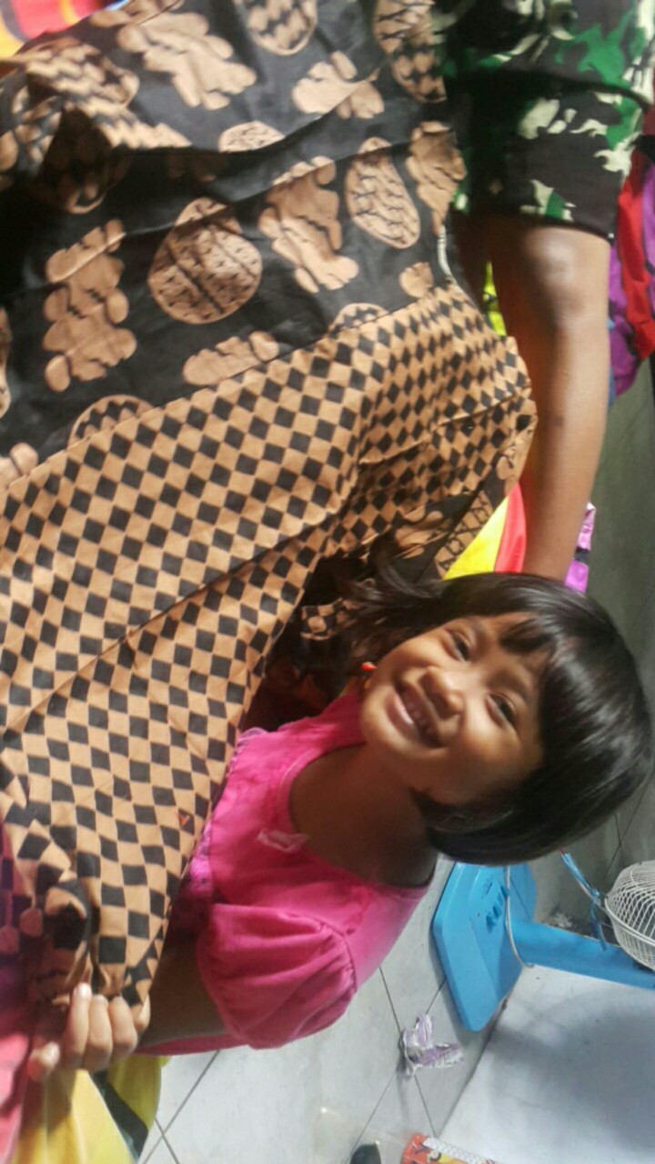 Cod - Seragam Kantor Tunik Batik Wanita / Cewek Pekalongan Motif Monocrome Coklat