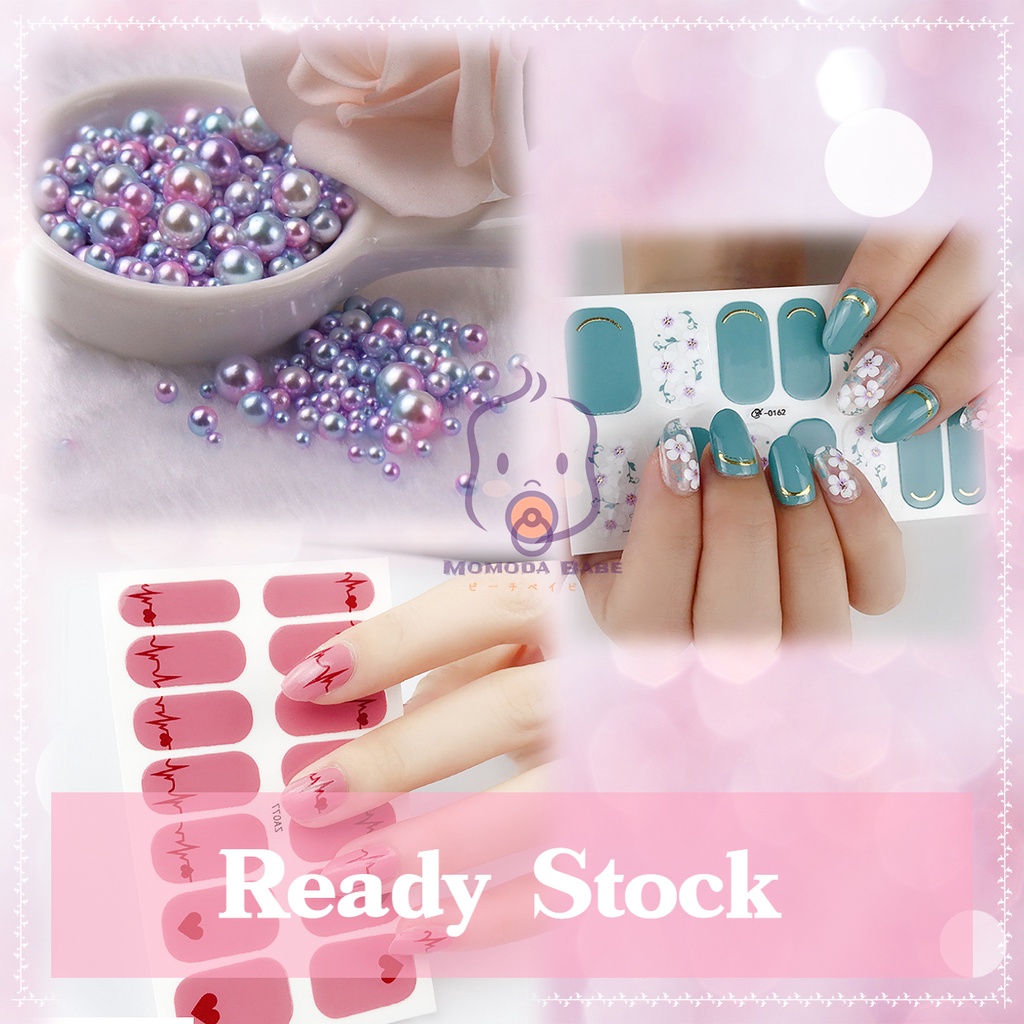 Momoda Babe Nail Sticker Murah Nail Art Stiker Kuku Dan Stiker Kuku Serta Stiker Kuku Inai Kuku Halal Kuku Palsu Murah Lem Kuku Palsu Dan Nail Polish Remover