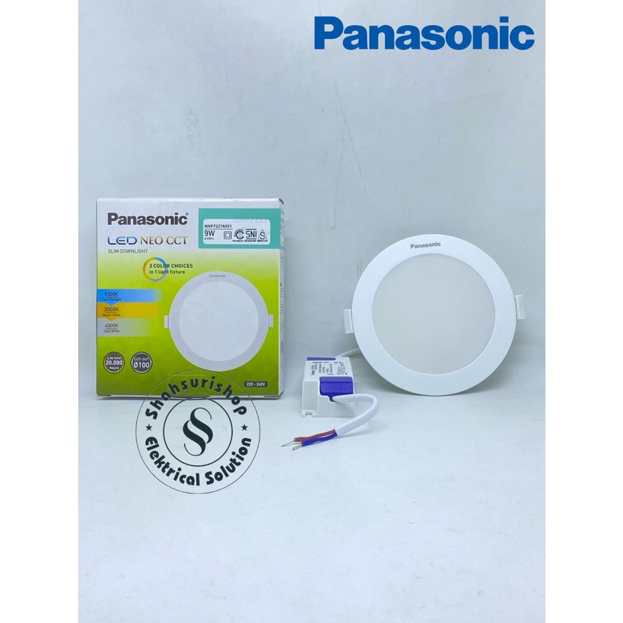 PANASONIC LED PANEL NEO CCT SLIM DOWNLIGHT 9 WATT 3 WARNA NNP72276