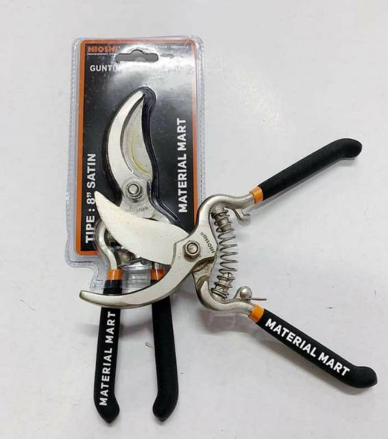 Gunting Dahan 8&quot; Hioshi Bengkok | Pemotong Ranting Daun Bunga ORIGINAL | Material Mart