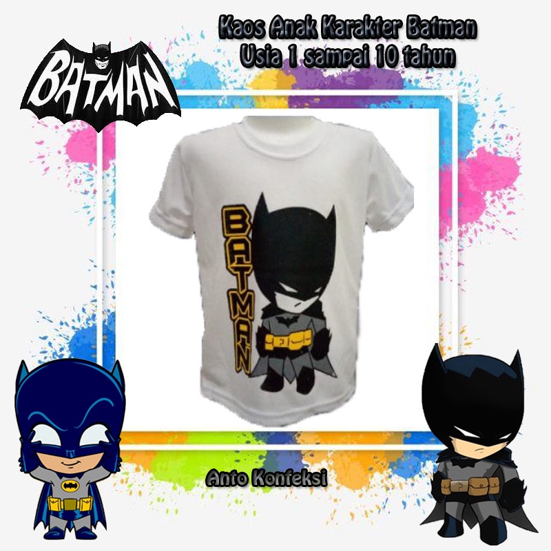 Kaos anak distro Batman 1-10thn / kaos anak laki-laki dan perempuan / KAOS ANAK BRAND PREMIUM/ KAOS ANAK DISTRO/ KAOS ANAK TERBARU/PAKAIAN ANAK LAKI-LAKI/USIA 1-10THN / kaos anak unisex / atasan anak murah / baju anak unisex